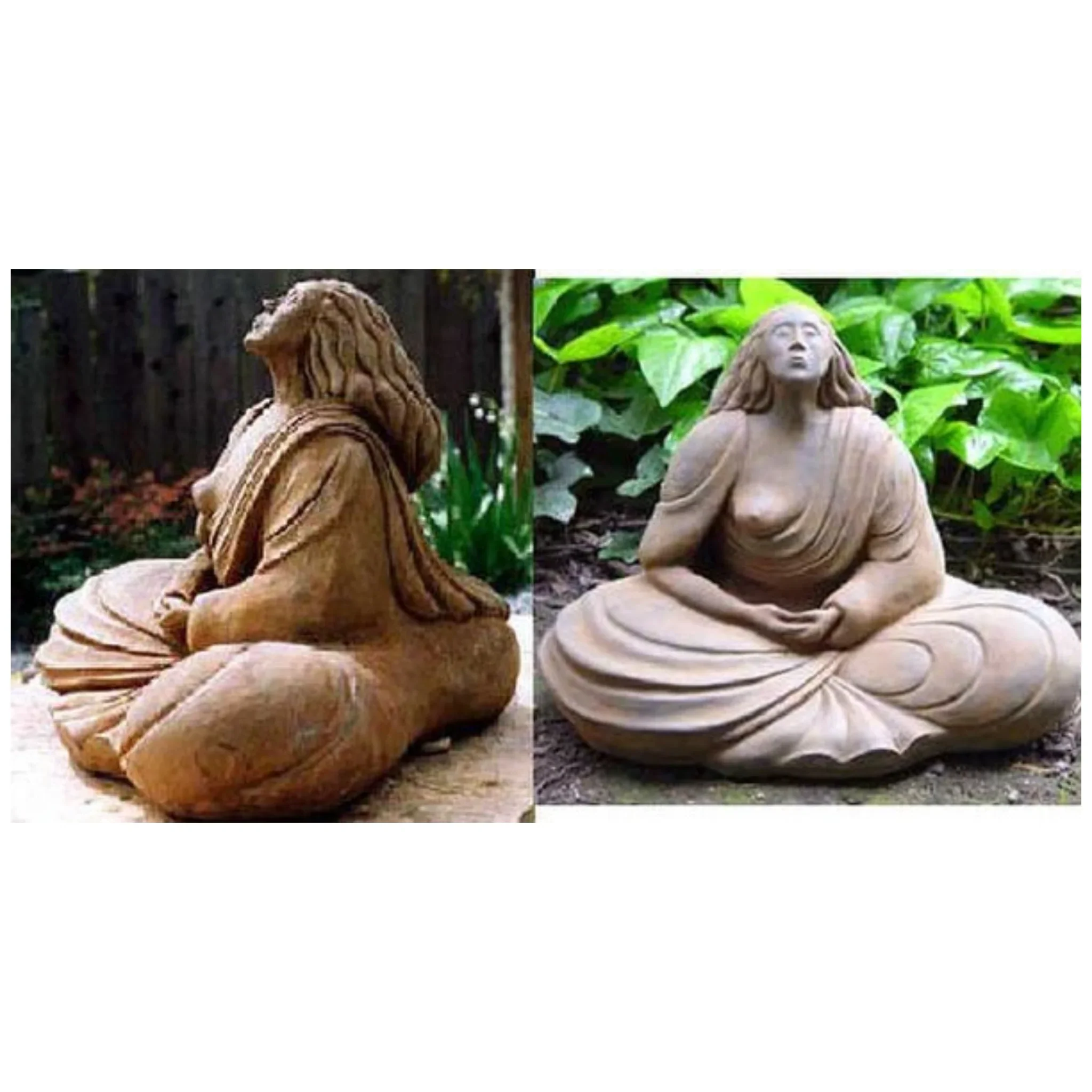 She Who Meditates—Woman Buddha Small Statue By Sigrid Herr - Image 7