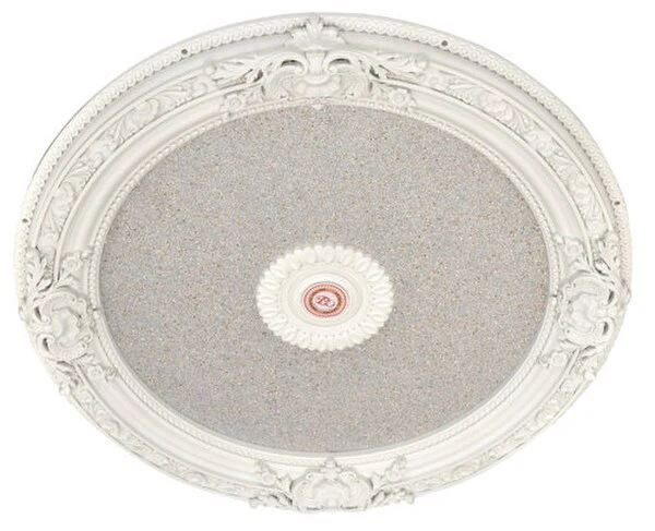 White Silver Round Ceiling Medallion 36 Inch - Image 3