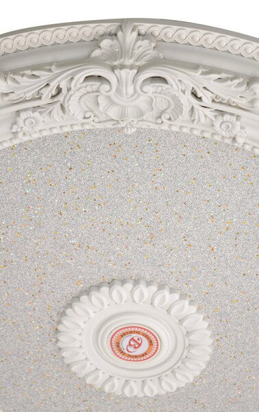 White Silver Round Ceiling Medallion 36 Inch - Image 4