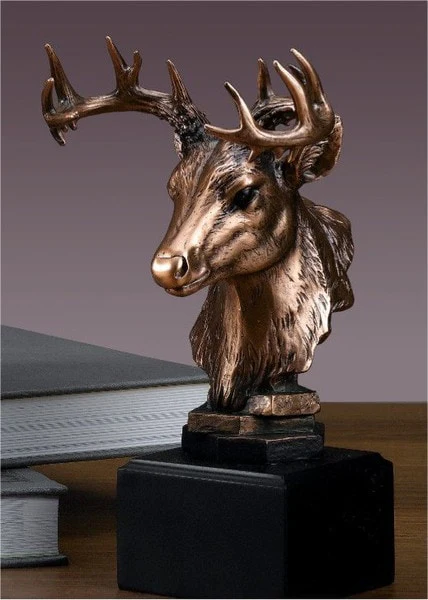 White-tailed Deer Head Sculptural Bust