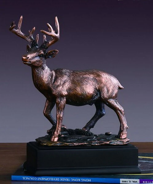 White Tail Deer Sculpture 7.5" H Statue - Image 2