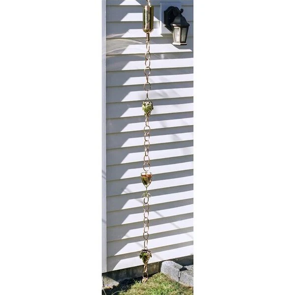 Wine bottle Rain Chain Grapes and Glass - Image 4