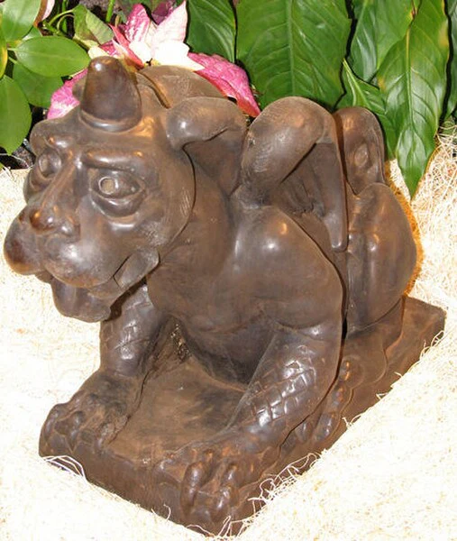 Winged Dog Gargoyle Sculpture Large