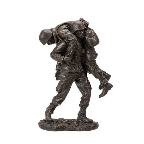 Wounded Warrior Military Soldiers Sculpture - Image 3