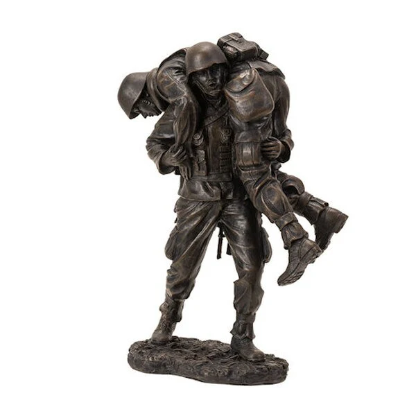 Wounded Warrior Military Soldiers Sculpture - Image 6