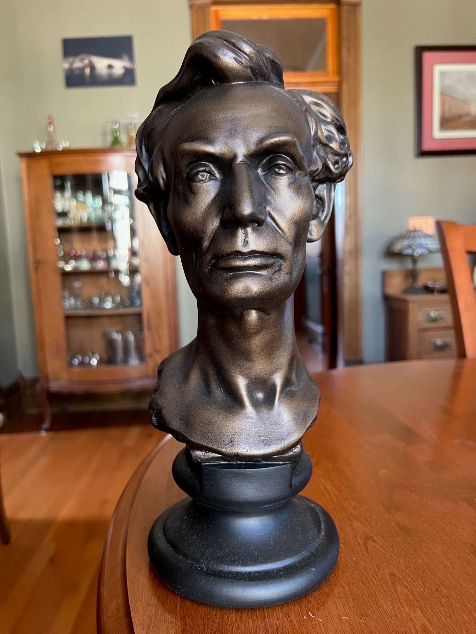 Young Abe Lincoln 13" High Bust Volk Sculpture - Image 6