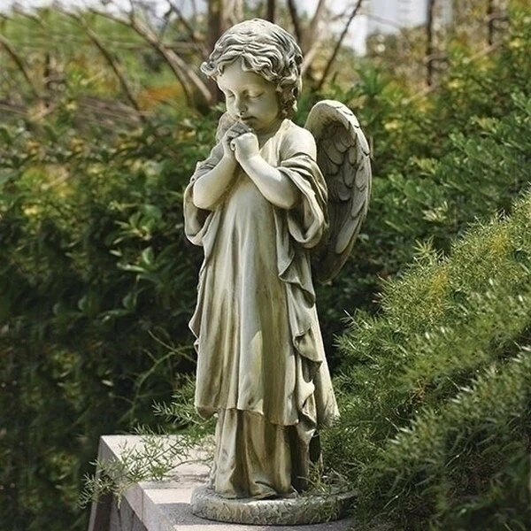 Young Praying Angel Garden Statue 26" - Image 2