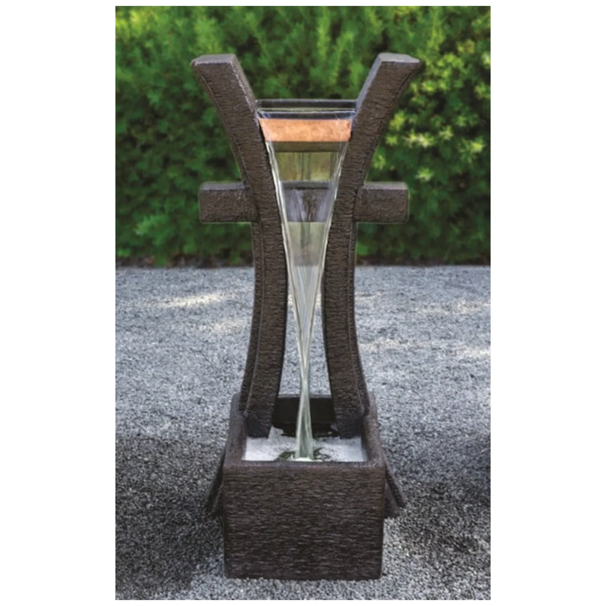 Zen Gate Garden Fountain Cast Stone