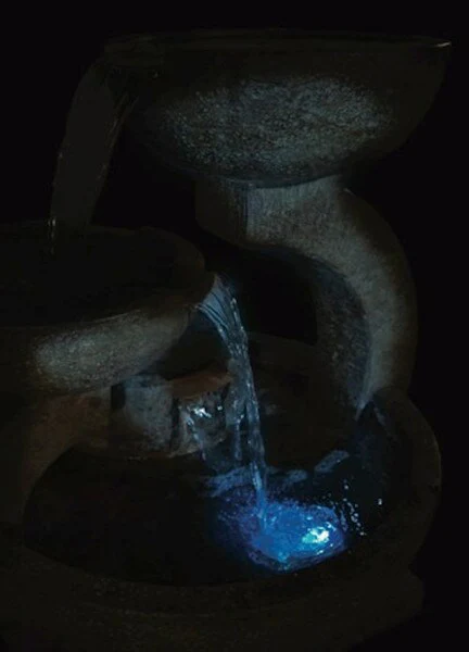 Zen Three Bowl Garden Fountain - Image 3