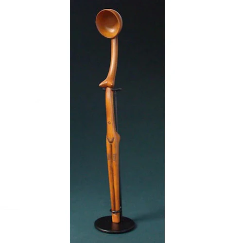 Zulu African Ceremonial Spoon With Stand Sculpture - Image 4